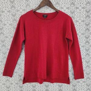 Talbots Vibrant Red Crew Neck Sweater
